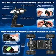 Camiones de Juguete para niños con RV, Motocicleta, 1/32 Camiones de Juguete de Metal Fundido a Troquel con Luces y Sonidos, Regalo Ideal (A) - B - Ver 4