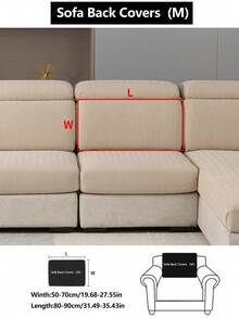 1pc Stretch Sofa Cover, Non-Slip Full Coverage Sofa Seat Cover, Suitable For All Seasons, Fabric Thickened Sofa Slipcover, Machine Washable, Dust-Proof, Pet-Friendly, Decorative Sofa Protector, Adjustable For Corner Sofa, Bedroom, Office, Living Room, 1/2/3/4 Seater - Khaki - View 16