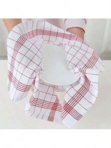 Large Checkered Kitchen Dish Towel, Absorbent Tea Towel, Soft Reusable Cleaning Cloth, Quick-Drying Dishcloth, Dishwashing Cloth - Multicolor - View 2