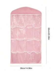 16口袋门后悬挂式收纳袋，透明口袋，可作鞋架使用，适用于卧室、客厅、衣柜等墙面，适合收纳小物件和衣物，带挂钩的可折叠悬挂式收纳袋 - 彩色 - 查看 11