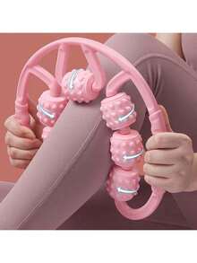 1pc 7-Wheel Leg Massager, Rolling Leg Clamp, Used For Muscle Relaxation, Meridian Unblocking, Kneading And Relaxing Roller
