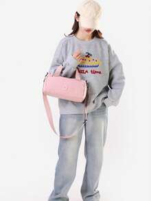 1pc Minimalist Solid Color Fashion Small Multifunctional Crossbody Organizer Pouch, Small Capacity Gym Bag, Versatile For Women, Shoulder Bag, Compact Soft Mini Fitness Bag