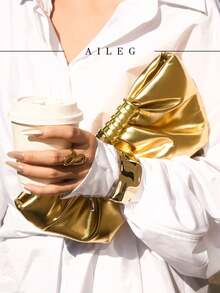 Luxurious Women's Solid Color Dinner Bag With Exquisite Pleated Edge Hardware Hand-Held Bag, Perfect For Dinners And Parties, Can Be Paired With Daily Wear, Formal Wear, Ball Dresses, Birthday Dresses - Multicolor - View 5