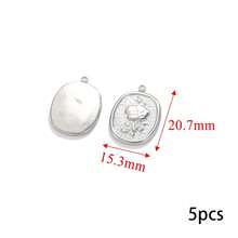 1/5pcs Stainless Steel Gold-Plated Rose Flower Pendants Earrings Charms For DIY Necklace Parts Craft Jewelry Making Supplies Bulk - Multicolor - View 10