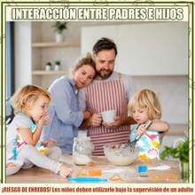 JCH-Juego de Cocina y Horneado para Niños Traje de Chef Dinosaurio con Delantales para niños Gorro de Cocinero Guantes Regalo Ideal de cumpleaños y Navidad Regalo para Navidad y Cumpleaños 26 PCS - Rosa - Ver 4