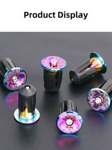 VXM 自行车把堵，铝合金彩色把堵，适用于山地车和公路车，骑行配件 - 彩色 - 查看 11