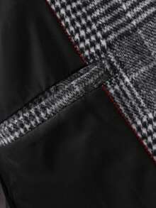 Latest Men's Fashion Style Suit Set, Business And Leisure Slim Fit Two-Piece Set, Four Season Style, Banquet And Travel, Business And Leisure Suit Two-Piece Set - 淺灰格 - 查看 4