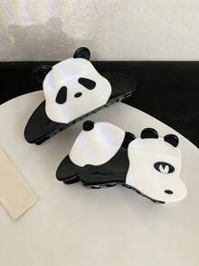 1pc Cute Cartoon Panda Claw Hair Clip, Sweet Animal Hair Claw Clip, High-End Hair Claw Hair Accessory Fashion Hair Clutch - Multicolor - View 4