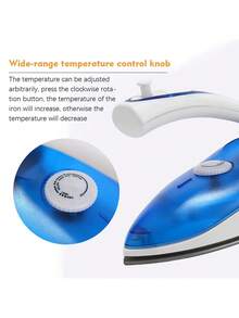 LAC 1pc Dual-Voltage Portable Folding Mini Handheld Steam Iron, Red/Blue, Suitable For Home And Travel Use - View 6