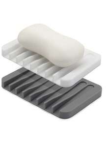 1个硅胶皂碟，创意皂盒，皂托，沥水皂盘 - 彩色 - 查看 8