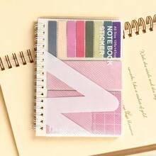 1pc/4pcs Multi-Functional Sticky Index Tabs Combination Notebook Spiral Coil Loose-Leaf Memo Pad, Office Essential, Also Suitable As Gift, Back To School Necessity