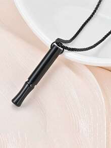 1pc Meditation Breathing Necklace, Mindfulness Anti-Anxiety Whistle Pendant, Yoga Meditation Whistle Necklace, Breathing Regulation Stress Relief Whistle Jewelry - Multicolor - View 9