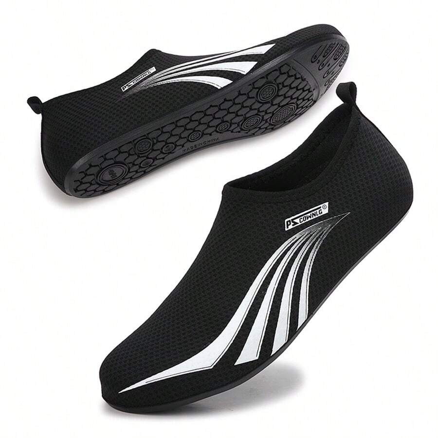 New Unisex Beach/Water Shoes; Comfortable & Durable; New Styles, Suitable For Men & Women, Water Shoes, Beach Shoes, Yoga Shoes, Sandals, Outdoor Swimming Shoes, Fit For Indoor Fitness, Weightlifting, Yoga And Outdoor Activities - Black - View 1