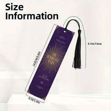 2pcs Exquisite Bookmarks With Double-Sided Printed Patterns, Creative Set, Made Of Durable Waterproof PET Material, Perfect Valentine's Day Gift For Readers, Colleagues, Friends And Family, Comes With Random Tassel Decoration - Multicolor - View 5
