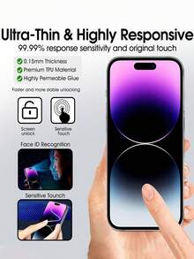 3 Packs Hydrogel Screen Protectors Compatible With IPhone 17 Pro Max, Clear Soft TPU Screen Protectors, Suitable For The 6.9-Inch Compatible With IPhone 17 Pro Max, Bubble-Proof, Scratch-Resistant, Easy To Install, Compatible With Phone Cases, A Perfect Valentine's Day Gift. Screen Protection Essentials, Applicable To Daily Shield, Office, Home Daily Shield Office Home Phone Screen Protector Phone Accessories Waterproof Shockproof Anti-Fall Scratch Resistant - View 3