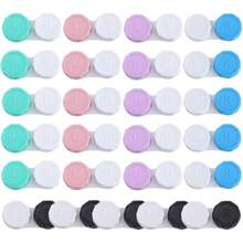 Estuche Para Lentes De Contacto, 25 Piezas En 5 Colores (Azul, Negro, Rosa, Verde Brillante, Morado Oscuro), Ideal Para Viajes Y Uso Diario, Tamaño Compacto 5,5 CM * 2,7 CM * 1,3 CM,38257214 - Multicolor - Ver 1