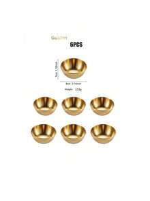 6件套/12件套韩式不锈钢烧烤蘸酱碟，商用小碟，火锅蘸酱碗，酱油碟 - 銀色 - 查看 11