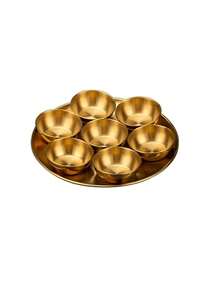 Set de 6 piezas/12 piezas de platos de acero inoxidable coreanos para salsas de BBQ, platos pequeños comerciales, tazones para mojar en fondue, platos para salsa de soja, 100ml - Dorado - Ver 6