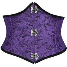 1 chiếc áo corset kiểu Gothic dành cho nữ, kiểu áo croptop có gọng định hình eo. - Màu tím - Xem 1