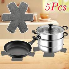 5pcs Stackable Pot Protector Pad Set, Anti-Scratch Pot Isolation Pad, Non-Slip Pot Separator Pad, Effectively Protect And Isolate Cookware - Multicolor - View 11