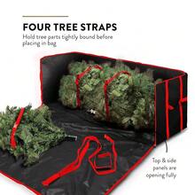 Wide Christmas Tree Storage Bag - Maximum Accessibility - Fits 9 Ft Trees - 600D Oxford Fabric Christmas Tree Bag For Storage Box For Xmas - Strong, Durable Straps & Handles - Card Slot -Black - Black - View 4