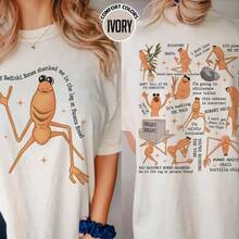 1pc Women's Sided Marcus The Worm Shirt, Robert Help Marcus The Worm Ugly Sweatshirt, Marcus The Worm Meme Shirt, Funny Meme Hoodie, Brain Rot Tee For All Seasons - trắng - Xem 1