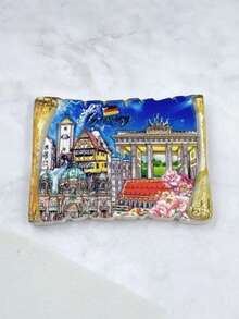 3D Stereoscopic Fridge Magnet, Souvenir Of Schloss Charlottenburg (Swan Castle) Beer House, Berlin, Germany - Multicolor - View 5