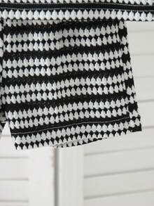 Baby Girls' Summer New Arrival Simple Black & White Striped Casual Fashion Vest & Shorts Set - Black and White - View 9