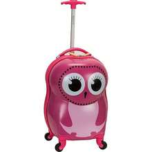 Rockland Jr. Kids My First - veliz giratoria de policarbonato, Búho, Carry-On 19-Inch, Mi primer equipaje - veliz rígida giratoria,38260999 - Rosa Fucsia - Ver 1