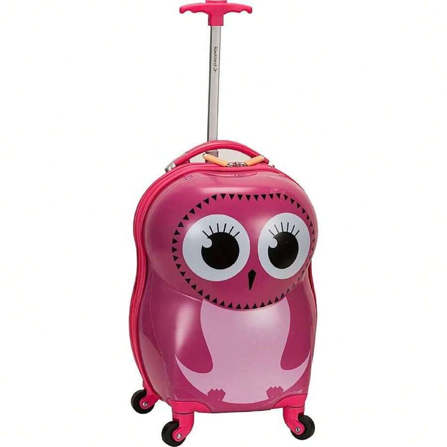 Rockland Jr. Kids My First - veliz giratoria de policarbonato, Búho, Carry-On 19-Inch, Mi primer equipaje - veliz rígida giratoria,38260999 - Rosa Fucsia - Ver 1
