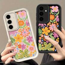Colorful Blossoms Floral Pattern Phone Case For Samsung For Galaxy S25 Ultra S25 Edge S24 Plus S23 FE S22 A17 A56 A36 A26 A16 A55 A15 A25 A35 A54 A34 A14 Silicone Cover,Suitable For IPhone17 Air - 白色 - 查看 7
