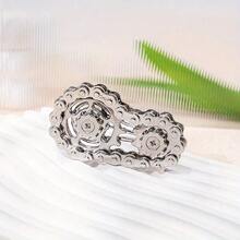 سلسلة دوارة للأصابع من المعدن - لعبة مكتبية ميكانيكية بتروس، تخفيف الضغط، مناسبة للمراهقين والبالغين في المكتب والقلق، هدية فنية ديناميكية فريدة للجمع - متعدد الألوان - مشاهدة 7