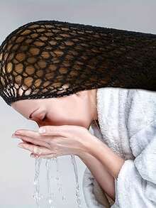 1个网状发网、1条针织围巾/帽子，外加1顶43厘米长的睡眠帽——非常适合编发和保护头皮。适用于马尾辫、盘发和各种发髻发型。（仅包含发网和帽子，不包含其他物品） - 彩色 - 查看 4