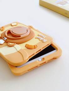 1 pezzo Custodia protettiva per tablet 9.7"/iPad 10th-2022/10.9" con casa da forno a forma di orso carino, rotazione a 360°, cover morbida in silicone per iPad Mini6 Mini7, Air 3, custodia protettiva con cartone animato di orso da forno - Multicolore - Visualizzare 7