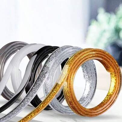 1卷3米装饰胶带，化妆镜装饰条，玻璃框包边条，自粘扁平装饰条，多色装饰饰边，适用于家居和厨房