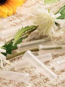 10/1pc Transparent Leak-Proof Flower Preservation Tubes With Sealing Caps, Mother'S Day Flower Preservators, Spring/Summer Flower Arrangement Tools, Graduation Party Decorations, Home Decor, Wedding Center Ornaments, Preserved Flower Vase Decorations, Home Decor - Multicolor - View 8