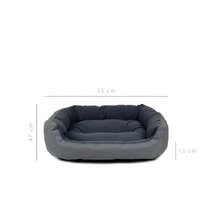 Cama para Perro Resistente Confortable con Relleno Suave Medidas y Color a Elegir Small Gris/Gris - Pequeño - Ver 5