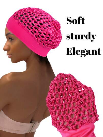 2-In-1 Hair Curling Cap - Adjustable Double-Sided Double-Layer Hair Net And Scarf, Suitable For Smooth Straight Hair, Extra Long Hair Cap, Applicable For Curly Hair And Braids