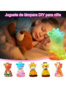 Kit de pintura con agua para niños,manualidades para niños,pintable DIY Luz Nocturna de ciervo,con 12 pinturas,arte para niños,38259626 - Multicolor - Ver 5