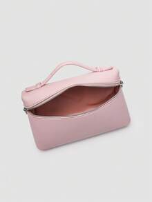 1个纯色荔枝纹PU方形单肩包，女士小手提包，适合日常时尚搭配、外出、购物、派对，优雅女士通勤包，情人节理想礼物，舒适时尚，时尚手提包，个性化礼物之选，2025年配饰，时尚风格适合各种场合，价格亲民的奢华体验，叛逆派对包，完美适用于派对、婚礼、舞会、晚宴/宴会，优雅女士包，粉色 - 粉色 - 查看 6