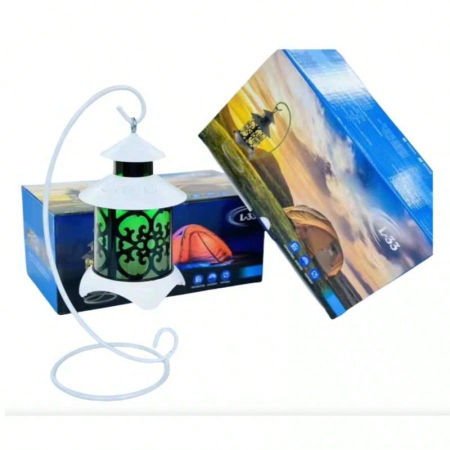 Altavoz Bluetooth Portatil Diseño Farol con Luces RGB 5W Bateria Recargable y Soporte