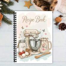 1pc Personalized Recipe Notebook - Handmade Spiral Notebook - Blank Recipe Book, For Organizing Your Home Recipes, Recipe Notebook Where You Can Write Down Your Own Recipes. - Nhiều màu - Xem 2