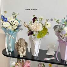 5个/套创意手工花束礼品袋 - 混色，蝴蝶主题，DIY材料，适用于情人节、母亲节、教师节、花店包装材料