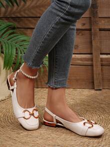 2025 New Classic Retro Roman Style Women's Hollow-Out Square Toe Soft Bottom Flat Sandals For Summer - Khaki - View 5