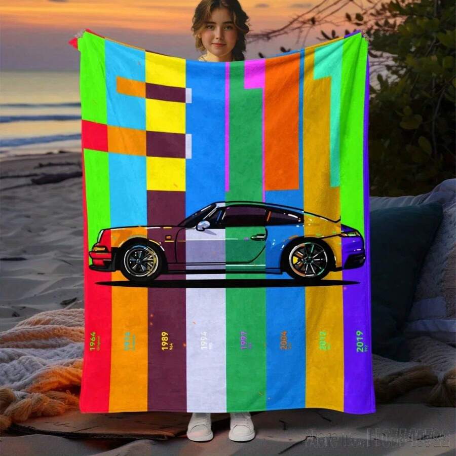 Racing Speed And Passion 3D Printed Home Cute Blanket Throw For Bed Sofa Decor Fleece Nap Blankets Boys Girls Gift - Kiểu 1 - Xem 1