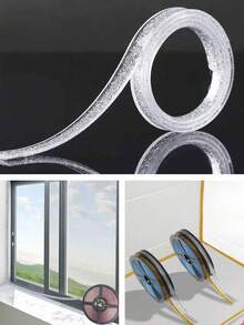1 Roll 3 Meters Multi-Purpose Self-Adhesive Caulk Strip, Decorative Trim For Makeup Mirror/Glass Frame, Edging Strip, Available In Black/Colorful Gold/Silver/White, Waterproof & Mildew-Resistant Decorative Strip For Home & Kitchen - Multicolor Length 3 Meters - View 4