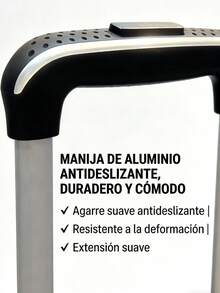 Maleta de viaje rígida de 20 pulgadas para llevar a bordo, equipaje de mano con 4 ruedas y candado integrado, variedad de colores Candado De Combinación Dobles Llantas 360° Rigida - Champán - Ver 4