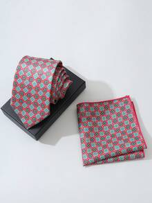 2pcs Business Tie Towel Suit Clothing Wear Matching Business Fashion Shirt Men's Tie Towel. - A - View 6