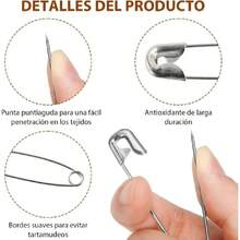 Alfileres de , Set de 600 Piezas en 3 Colores y 4 Tamaños, Organizador con Compartimentos, Negro/Plateado/Dorado,38257532 - Multicolor - Ver 5