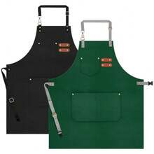 CYPN2 Packs delantales de cocina para hombres y mujeres delantal de cocina con peto ajustable y bolsillos delantales de cocina unisex para asar a la parrilla pintarFashion - 221233658 - Ver 9